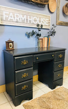 Load image into Gallery viewer, Classy Black Farmhouse Desk (no chair)