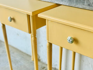 Adorable Yellow Nightstand Set