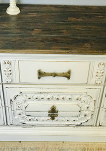 Stunning Ornate Farmhouse Buffet or Long Dresser