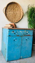 Load image into Gallery viewer, Rusty Vintage Rolling Metal Cabinet