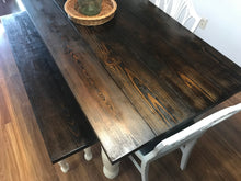 Load image into Gallery viewer, Amazing Solid Farmhouse Table w/Chairs &amp; Bench