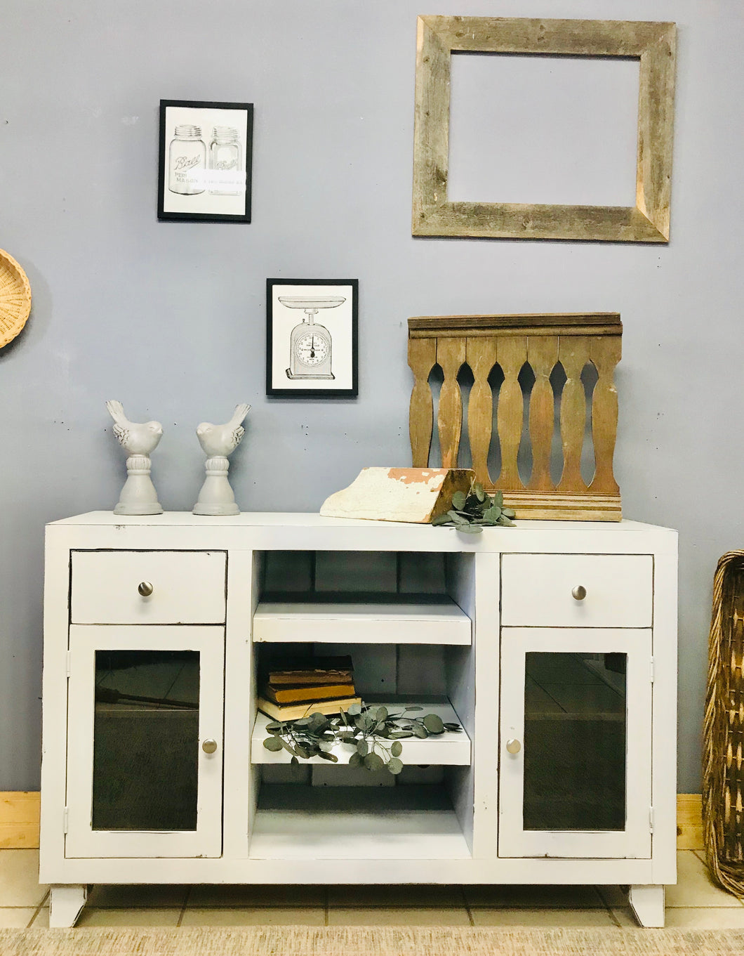 Perfect Modern Farmhouse TV stand or Small Buffet