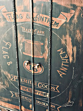 Load image into Gallery viewer, Unique Antique Wardrobe with Vintage Typography Design