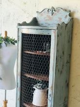 Load image into Gallery viewer, Stunning Chippy Blue Antique Cabinet