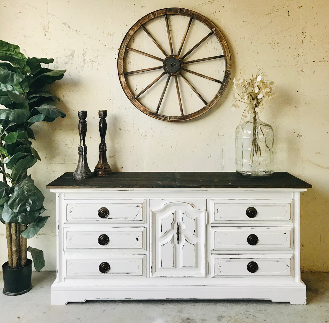 Stunning Large Vintage Farmhouse Buffet