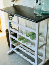 Load image into Gallery viewer, Rustic Farmhouse Wine Bottle &amp; Glass Stand