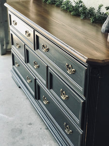 Moody Black Farmhouse Buffet, Dresser, or TV Stand