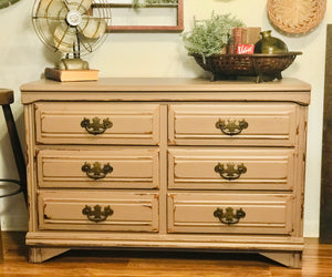 Rustic Taupe Dresser or Buffet Table