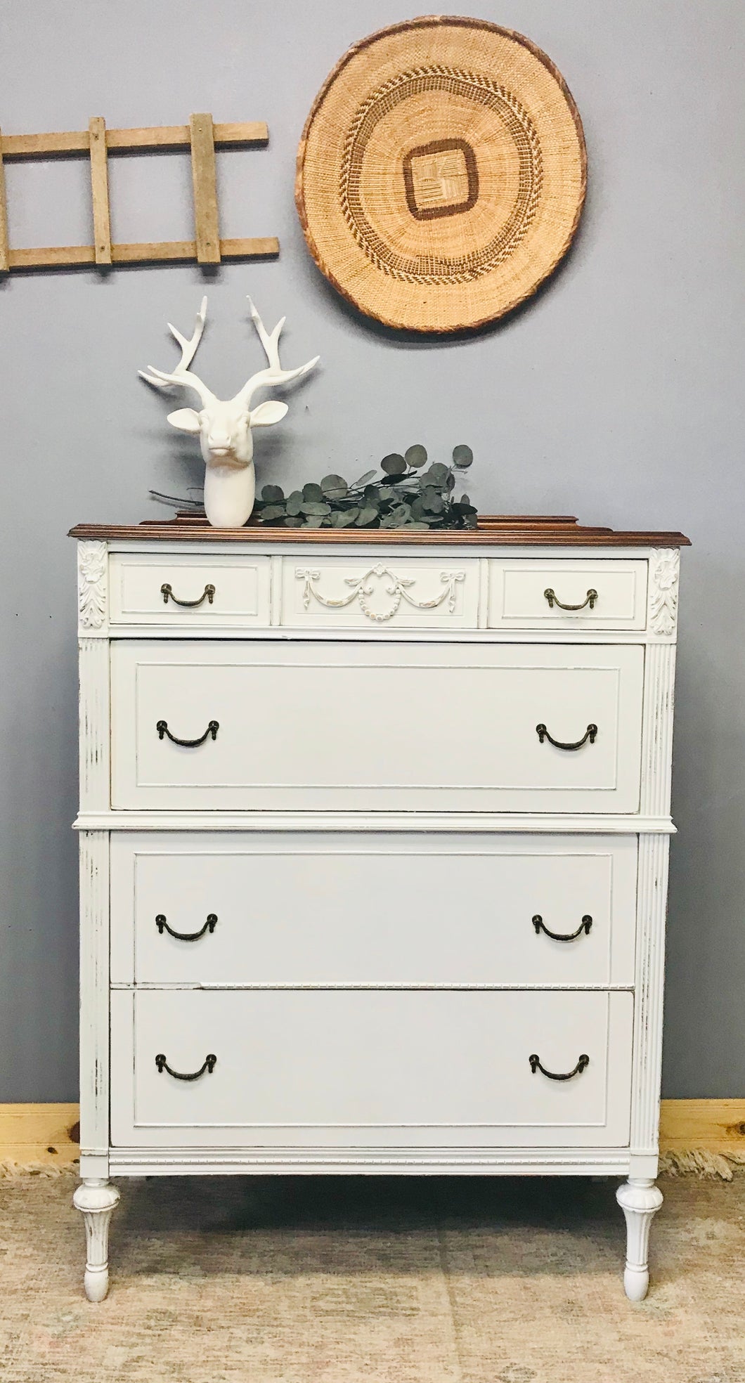 Classy Tall Vintage Chest of Drawers