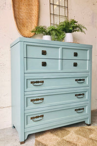 Sleek Blue Bassett Chest of Drawers