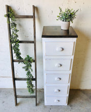 Load image into Gallery viewer, Adorable Skinny Farmhouse Chest of Drawers