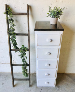 Adorable Skinny Farmhouse Chest of Drawers