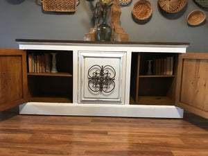 Amazing Large Buffet or TV Stand w/Giant Iron Pulls