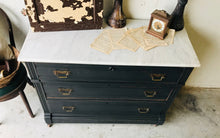 Load image into Gallery viewer, Stunning Antique Marble Top Chest of Drawers