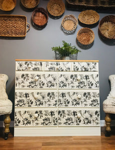 Beautiful Vintage Handmade Wood Chest of Drawers