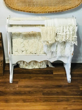 Load image into Gallery viewer, Adorable Large Vintage Wood Blanket Rack