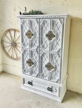 Load image into Gallery viewer, Stunning Large Vintage Farmhouse Armoire Chest of Drawers