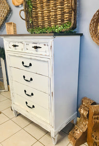 Pretty Vintage Tall Chest of Drawers