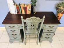 Load image into Gallery viewer, Gorgeous Antique Desk &amp; Chair