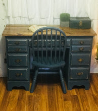 Load image into Gallery viewer, Adorable Vintage Wood Desk &amp; Chair