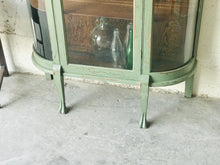 Load image into Gallery viewer, Gorgeous Chippy Antique Solid Wood Curio Cabinet