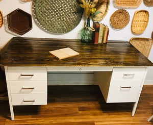 Industrial Vintage Metal Desk & Chair