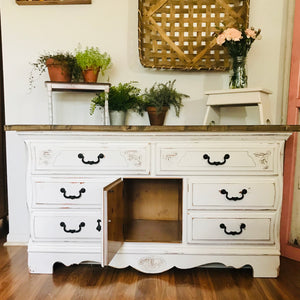 Farmhouse Reclaimed Wood Top Dresser or Buffet