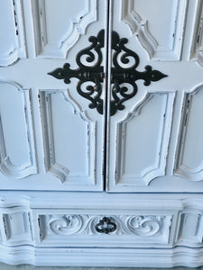 Beautiful Vintage Farmhouse Armoire Chest of Drawers