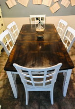 Load image into Gallery viewer, Deposit paid (balance $250) Gorgeous Farmhouse Table w/Leaf &amp; Chairs