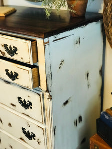 Tall Boy Farmhouse Chest of Drawers