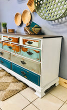 Load image into Gallery viewer, Chippy Coastal Blues Long Dresser