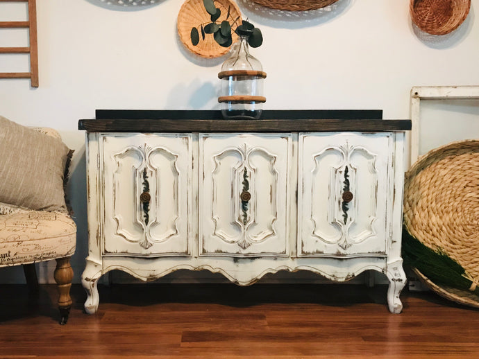 Farmhouse Ornate TV Stand or Accent Table