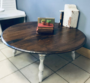 Perfect round farmhouse coffee table