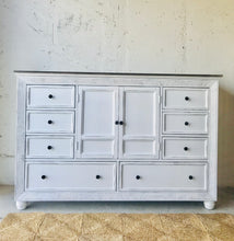Load image into Gallery viewer, Stunning Large Farmhouse Dresser or Buffet w/ Mirror