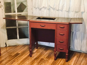 Beautiful Vintage Sewing Table & Matching Accent Table