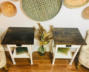 Perfect Farmhouse Nightstand or End Table Set