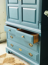 Load image into Gallery viewer, Beautiful Large Blue Armoire Storage Chest