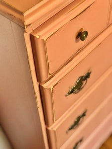 Pretty Pink Tall Chest of Drawers