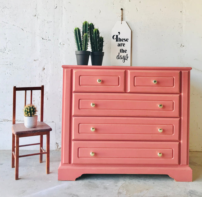 Too Cute Coral Chest of Drawers