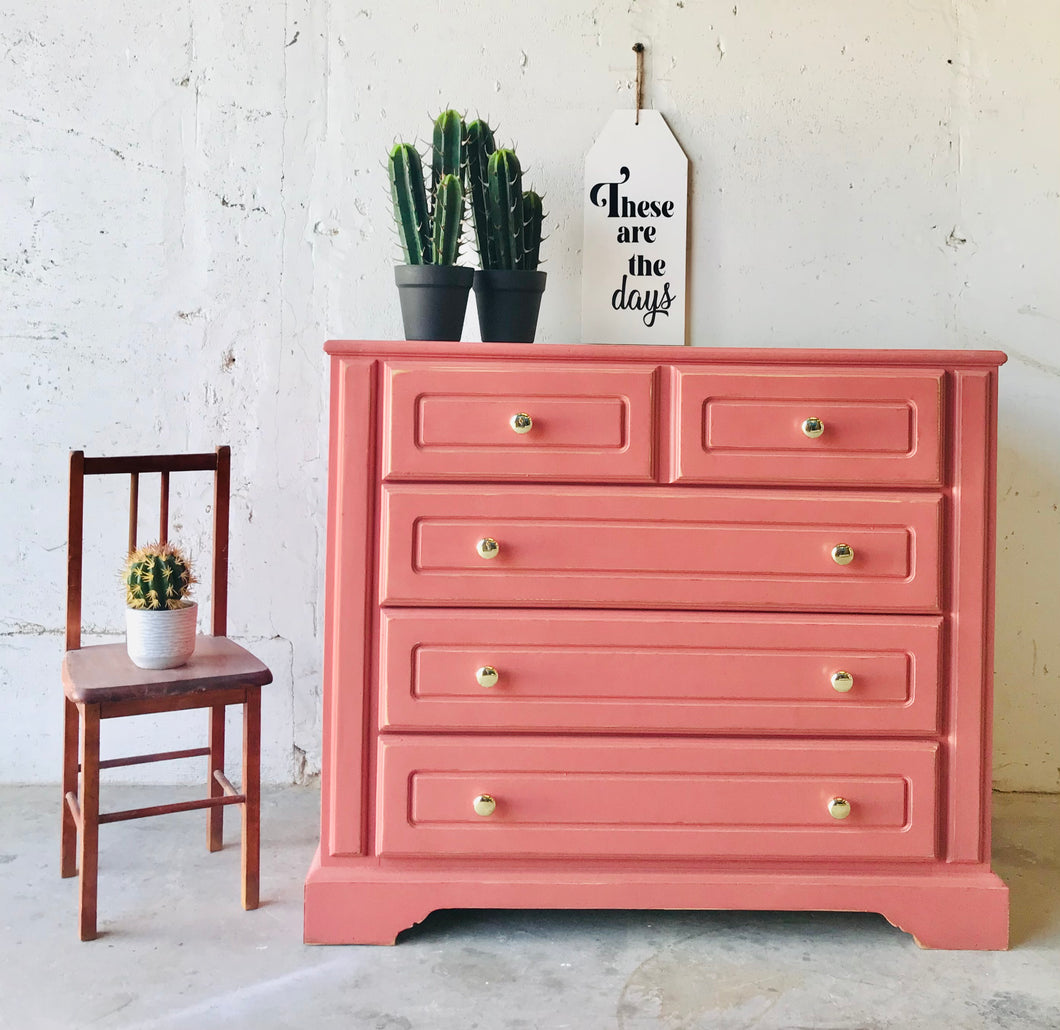 Too Cute Coral Chest of Drawers