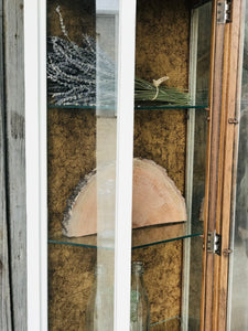 Vintage Narrow Curio Cabinet