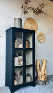 Black Metal Screen Storage Cabinet