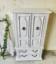 Load image into Gallery viewer, Pretty Vintage Farmhouse Armoire
