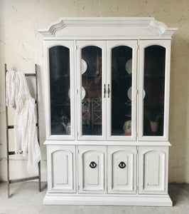 Beautiful Vintage Farmhouse China Cabinet