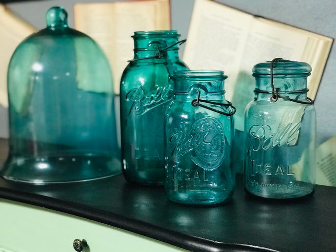 Beautiful Blue Jar Set