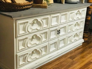 Farmhouse Ornate Buffet or TV Stand