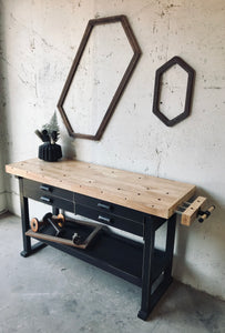 Awesome Rustic Wood Workbench