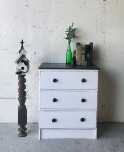 Adorable Little Farmhouse Chest of Drawers or Nightstand