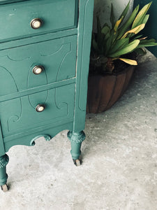 Beautiful Antique Repurposed Vanity Nightstand Set