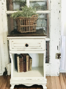 Adorable Farmhouse Single Nightstand or Accent Table